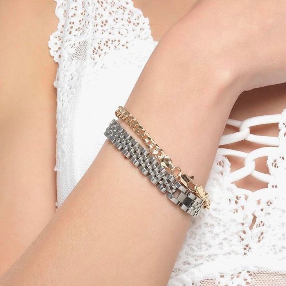 New Silver 10mm Stainless Steel men women unisex bracelet 8 inches